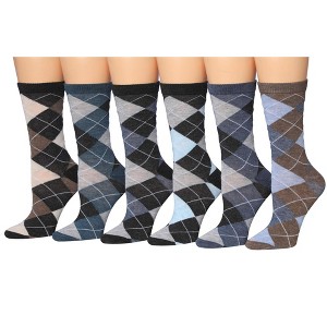 Tipi Toe Women's 6 Pack Colorful Patterned Lightweight Crew Socks - 1 of 2