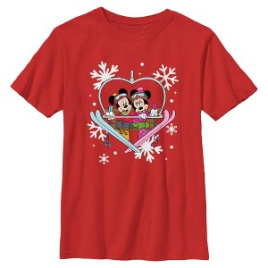 Boys Mickey & Friends Christmas and Winter Love T Shirt - 1 of 4