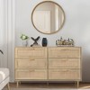 Finnhomy 4 Drawer Dresser for Bedroom 35.43” Wide Wooden Bedroom Dressers with Drawers, Rattan Dresser - 4 of 4