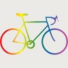 Adult Design By Humans Rainbow Bike Cyclist Pride By Bonganva T-Shirt - 2 of 2