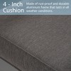 Aoodor Patio Furniture Loveseat Aluminum Sofa Couch Deep Seat - 3 of 4
