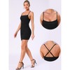 INSPIRE CHIC Women's Spaghetti Strap Ruched Mini Party Bodycon Dresses - 2 of 4