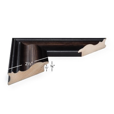 Classic 5x7 Walnut and Black Wood Wall Frame