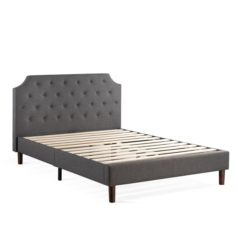Mavn Upholstered Platform Bed, Modern Tufted Headboard Dark Gray - Mellow, 1 of 9