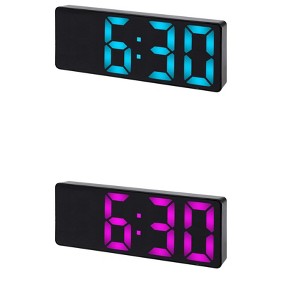 REGALWOVEN 2 Pcs Small Digital Corded Dimmable Electric Alarm Clock 6.3 x 2.4 x 1 Inches - 1 of 4