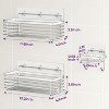 Shower Cage Stainless Steel Shower Bathroom Organizer 3-Pack - No Drilling Required - Rust-Resistant Wall-Mounted Stick-On Shower Basket - Silver - 2 of 4