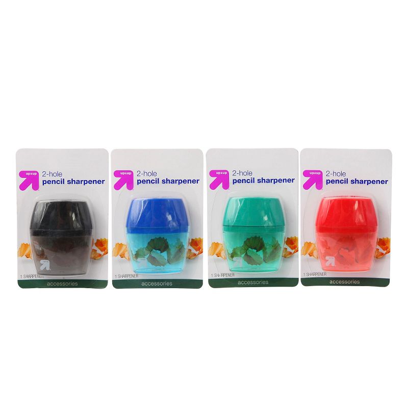 Pencil Sharpener 2 Hole 1ct (Colors May Vary) - up &#38; up&#8482;, 1 of 6