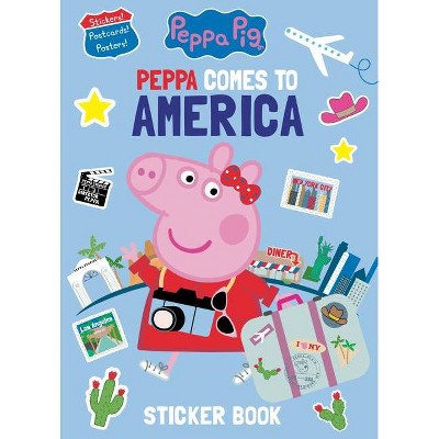 Peppa Comes to America Sticker Book (Peppa Pig) - by  Mary Man-Kong (Paperback)