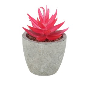 Unique Bargains Artificial Plants Mini 5-Tier Aloe in Pulp Plastic 1.97"x1.97"x3.94" 1 Pcs - 1 of 4