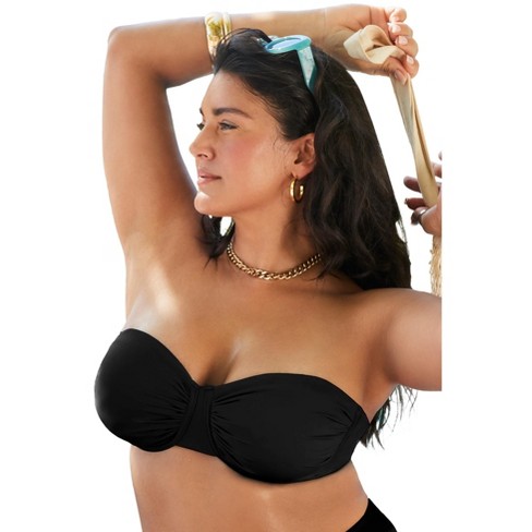 Bandeau bikini top plus size best sale