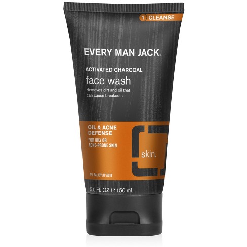 Every Man Jack Men's Skin Clearing Activated Charcoal Face Wash with Salicylic Acid and Coconut Oil - 5 fl oz - image 1 of 4