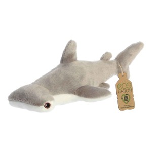 Aurora Medium Eco Softies Hammerhead Shark Eco Nation Eco-Friendly Stuffed Animal Gray 10" - 1 of 4