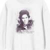 Vampire Diaries Damon Salvatore Sketch Adult White Crew Neck Long Sleeve Sweatshirt - 2 of 3