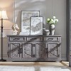66" Large Buffet Sideboard Cabinet with 4 Doors and 3 Drawers, Buffet Table Coffee Bar Wine Bar Storage Cabinet - 2 of 4
