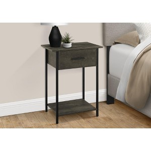 Okak Accent Side Table with Storage Drawers, End Table with Bottom Shelf and Metal Legs, Couch Table for Small Space, Living Room - 1 of 4