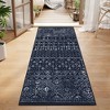 Vintage Geometric Washable Rug | Non-Slip Backing, Foldable | Soft Low Pile Mat for Living Room, Bedroom & Nursery - 2 of 4