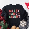 Simply Sage Market Women's Graphic Sweatshirt Retro Merry and Bright Stars - 3 of 4