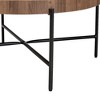 Baxton Studio Umar Modern Industrial Walnut Brown Finished Wood and Black Metal Coffee Table - 4 of 4