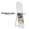 4th Gen Silver Aluminum Alloy Arch Wall Mirror - Floor-Standing or Wall-Mounted for Bathroom, Decor, Retail - 4 of 4