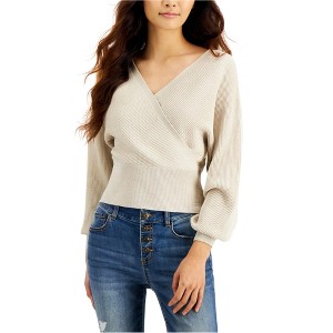 I.N.C International Concepts Womens Sparkle Pullover Sweater, Beige, X-Large - 1 of 1