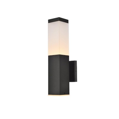 Raine Black Aluminum LED Wall Sconce with Dimmable Light