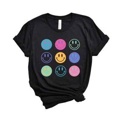 Simply Sage Market Women's Stacked Smiley Faces Short Sleeve Graphic Tee