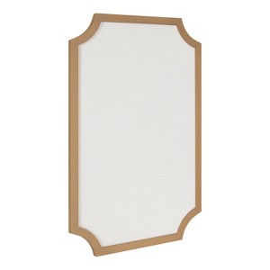 24" x 36" Holbrook Pinboard Style-1 Gold - Kate & Laurel All Things Decor: Scalloped Edge, Memo Board, Wall Mount - 1 of 4