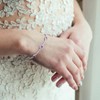 EVERLY JEWELRY | Sterling Silver 7 7/8 CT TGW Amethyst Created White Sapphire Bracelet, 7-inch - 3 of 4