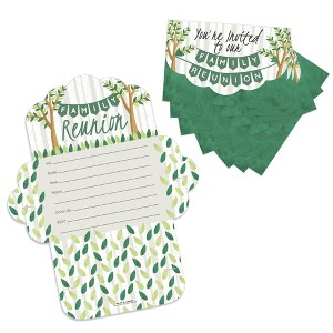 Big Dot of Happiness Family Tree Reunion - Fill-In Cards - Family Gathering Party Fold and Send Invitations - Set of 8 - 1 of 4