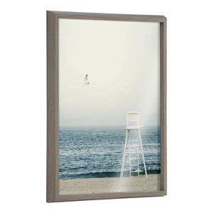 18" x 24" Blake Off Duty Framed Printed Glass Gray - Kate & Laurel All Things Decor: Coastal Nautical Wall Decor, Modern Art - 1 of 4