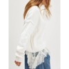 Coolmee Women Casual Long Sleeve Sweaters Oversized V Neck Ribbed Knit Pullover Sweaters Fall Fashion Tops - 2 of 4