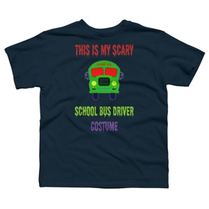 Boy's Design By Humans Halloween School Bus Driver Costume By TeeShirtMadness T-Shirt - 1 of 3