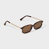 Women's Small Plastic/ Metal Rectangle Cateye Sunglasses - Wild Fable™ Tort - 2 of 2