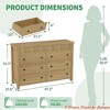 6/7 Drawer Dresser for Bedroom, Wooden Chest of Drawers, Fluted TV Stand, Storage Organizer for Living Room, Hallway and Entryway - 2 of 4