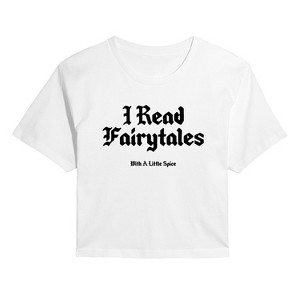 Women's - Instant Message - Read Spice Fairytales Cropped Graphic T-Shirt - 1 of 4