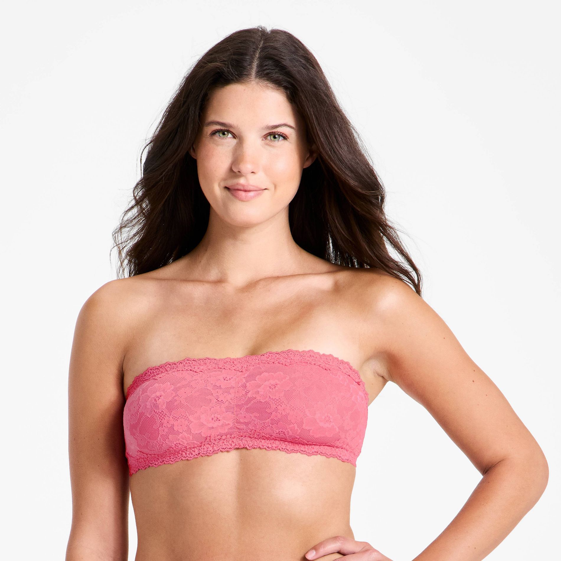 Women's Lace Bandeau - Wild Fable™ Pink M