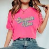 Simply Sage Market Women's Summer Vibes Colorful Cursive Short Sleeve Garment Dyed Tee - 2 of 2