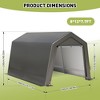 8 x 12 FT Outdoor Storage Shelter Shed, Portable Garage Shelter with Roll up Zipper Door, Heavy Duty Storage Tent Shed for Motorcycle Gardening Tools - 4 of 4