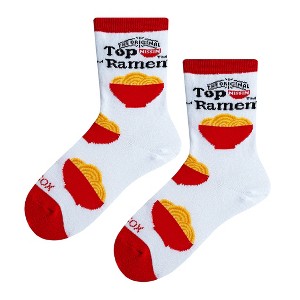 Cool Socks, Top Ramen Bowls, Funny Novelty Socks, Medium - 1 of 2