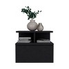 INFURNIC Nightstands Floating Nightstand with Single Drawer and Two-Tier Shelf Modern Wall-Mounted Design, Black, 13.23"*14.02"*11.61" - 2 of 4