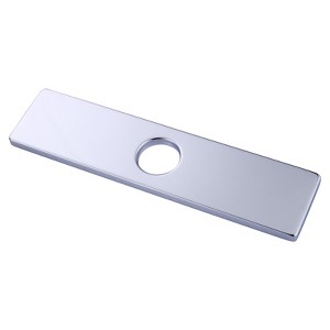 WOWOW 10 in. x 2.44 in. x 0.33 in. Stainless Steel Kitchen Sink Faucet Hole Cover Deck Plate - 1 of 4