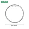 Unique Bargains Metal Electroplating Macrame Crafting Crafts Hoop 12 Pcs - 3 of 4