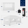 Best Choice Products 10x20ft Party Tent Pop Up Canopy Easy Setup w/ 1-Button Setup, Wheeled Case, 4 Weight Bags - 2 of 4
