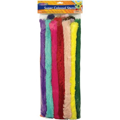Creativity Street Super Colossal Chenille Stems, 1 x 18 Inches, Assorted Colors, Set of 24