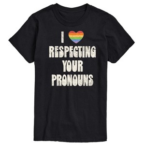 Men's - Instant Message - I Love Respecting Your Pronouns Short Sleeve Graphic T-Shirt - 1 of 4