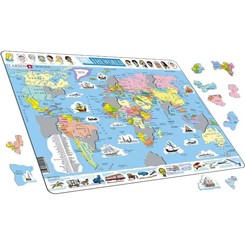 Springbok Larsen World Political Kids&#39; Educational Jigsaw Puzzle - 107pc, 3 of 6