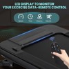 Treadmill, Foldable Walking Pad Treadmill 2.75HP – 15° Incline, Under Desk Design with Handlebar, LED Display & Remote for Home/Office - 4 of 4