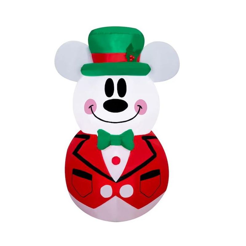 Gemmy Disney 3.5 FT Lighted Snowman Mickie Mouse Christmas Inflatable Decoration, 1 of 4
