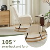 Bella Depot Upholstered Glider Rocking Chair with Solid Wood Legs - 3 of 4