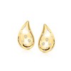Ross-Simons 0.50 ct. t.w. Diamond Puffy Teardrop Earrings in 18kt Gold Over Sterling - 3 of 4